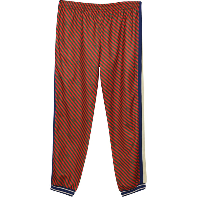 Gucci trainingsbroek met diagonale strepen in rood polyester