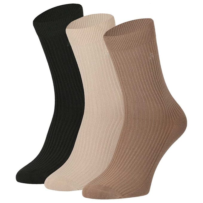 Apollo - Bamboe sokken heren - 2 x 2 Rib - 3-Pack - Multi Beige - Maat 43/46 - Bamboe sokken - Bamboo sokken