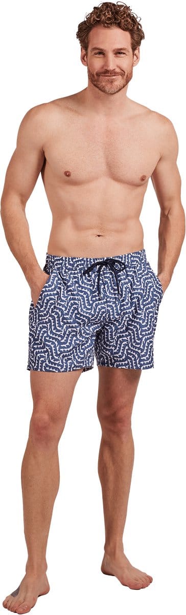 Ten Cate beach shorts blue ripple voor Heren | Maat S
