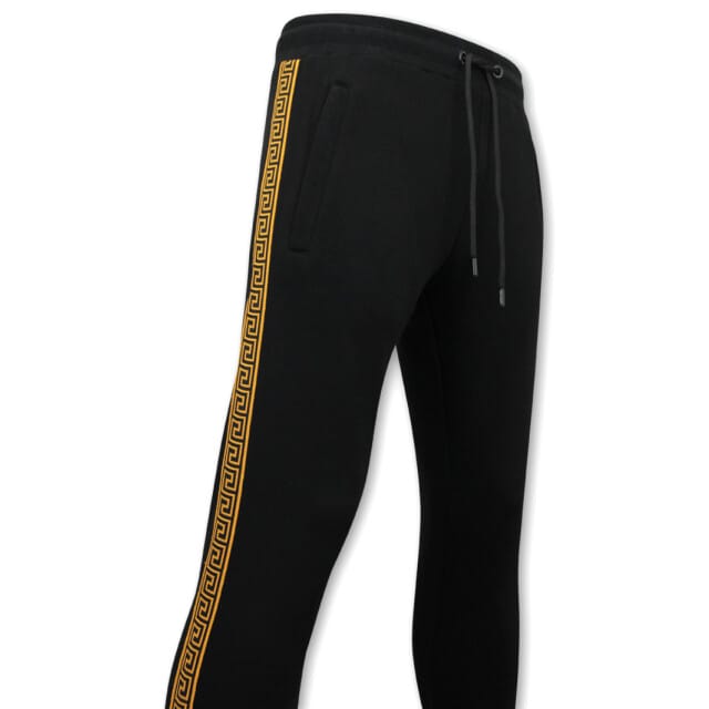 Exclusieve Joggingpak Mannen - Greek Ribbon - Zwart