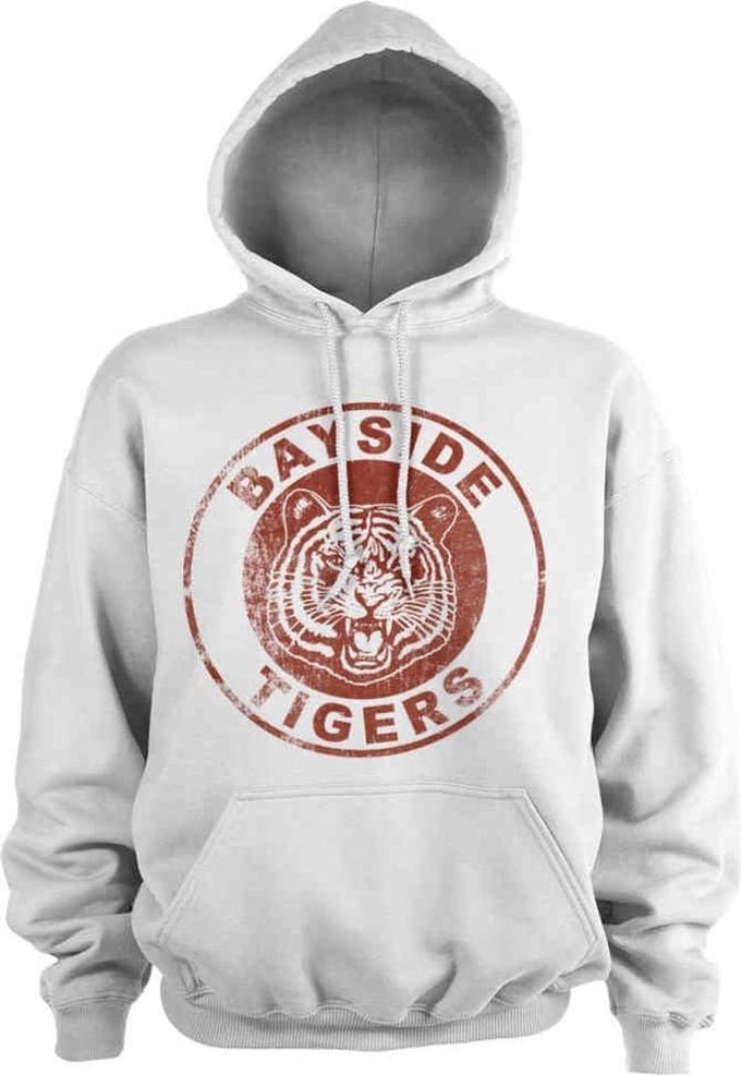 Saved By The Bell Hoodie/trui -S- Bayside Tigers Washed Logo Wit