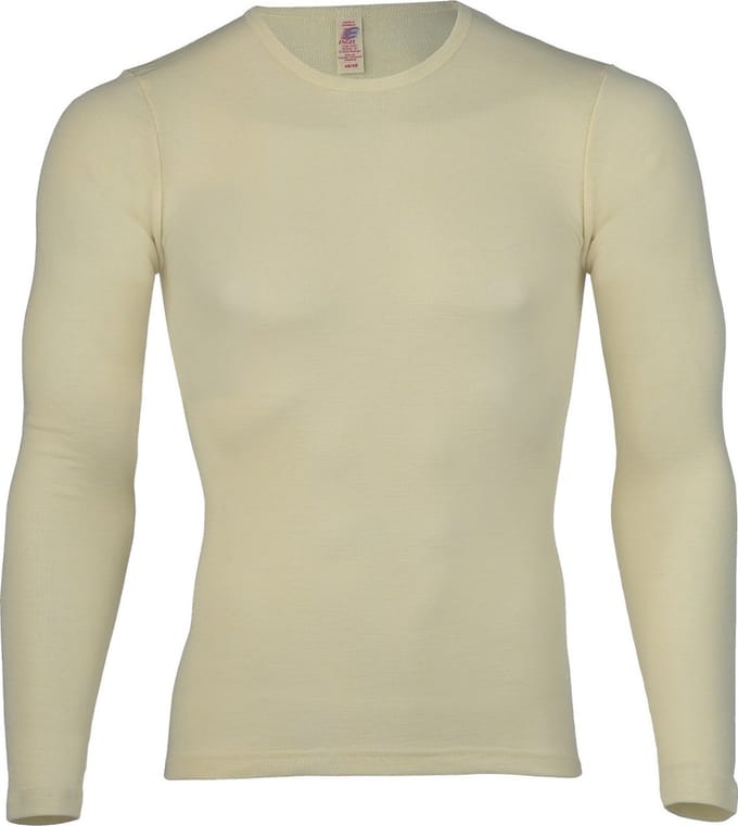 Heren Shirt Bio Merino Wol Lange Mouw Gebroken Wit Engel Natur 46/48 Medium
