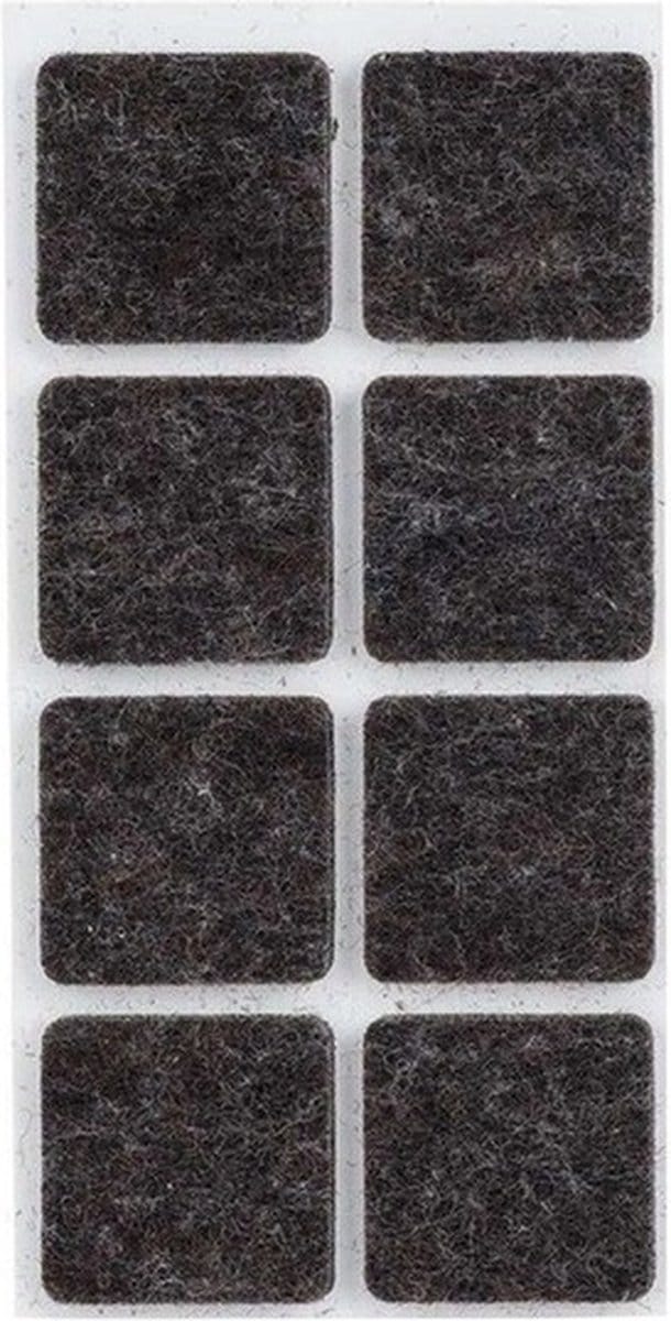Meubelviltjes - 8x - antislip noppen - 2,5 cm - vierkant - viltglijders