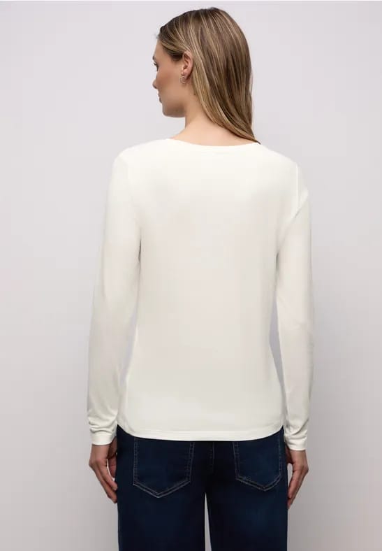 Basic shirt met ronde hals