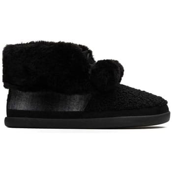 Broek Toms celeste black faux shearling plaid pantoffel
