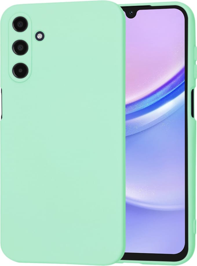 Hoesje geschikt voor Samsung Galaxy A15 4G/5G - Techsuit Soft Flex Silicone Back Cover - Mint Green