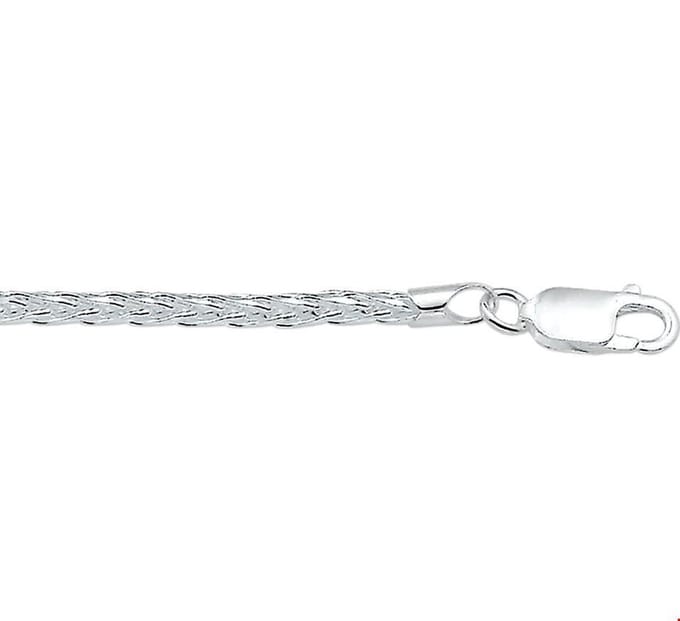 Zilver Gerhodineerd Armband Vossestaart 3,0 mm 1324682