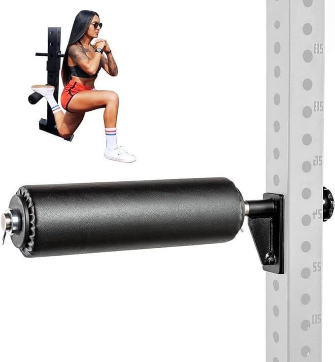 Squat Roller - Been Bevestiging - Kracht Training - Ergonomisch Ontwerp - 53 cm Lengte - Zwart