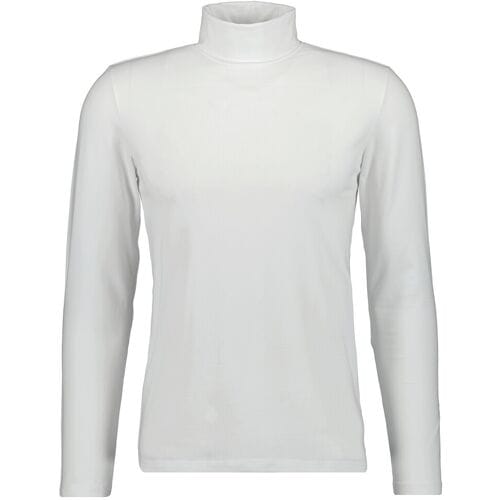 Ragman T-Shirt Rollneck Jersey Long Sleeve Cotton Subtle Stretch Body Fit Wit / male