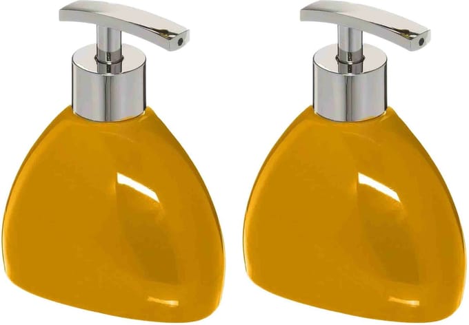 5five Zeeppompjes/zeepdispensers van keramiek - 2x stuks - 300 ml