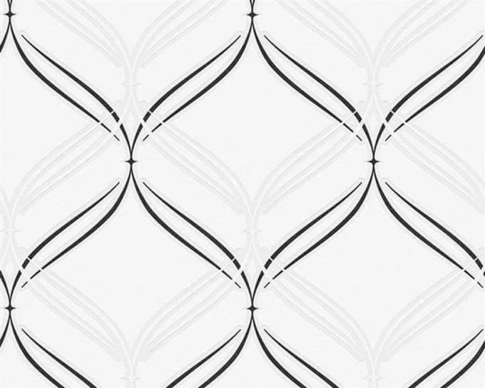 ZWART WIT RETRO MODERN BEHANG 95182-1