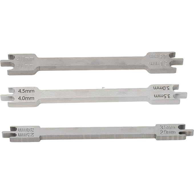 3 pièces Gabarit de positionnement de bracket dentaire Acier inoxydable Différents types Positionneur de position de bracket orthodontique white
