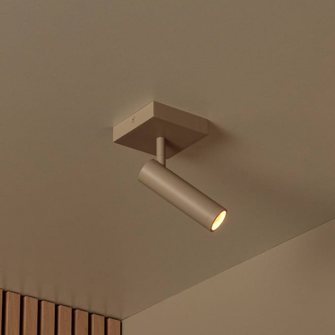 Lucide GRADO - Plafondspot (Plafondlamp) - 1xGU10 (MR11) - Taupe