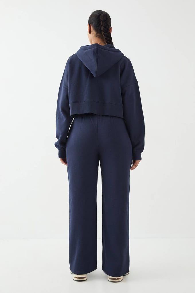 Dames Petite DSGN Studio Contrast Trekkoord Rechte Pijp Jogger | Marineblauw | Maat: Medium