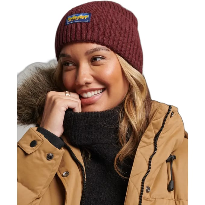 Superdry Dames Radar beanie van wolmix