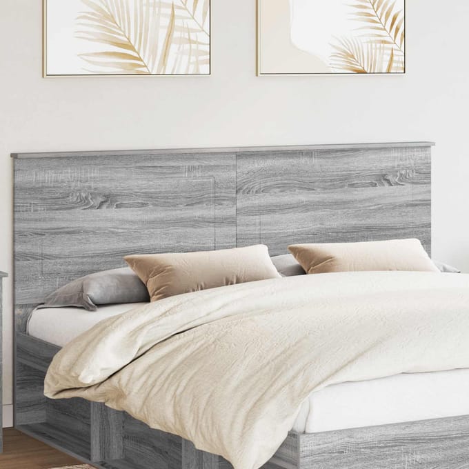 vidaXL - Hoofdbord - Grijze - Sonoma - 100 - cm - Geconstrueerd - hout