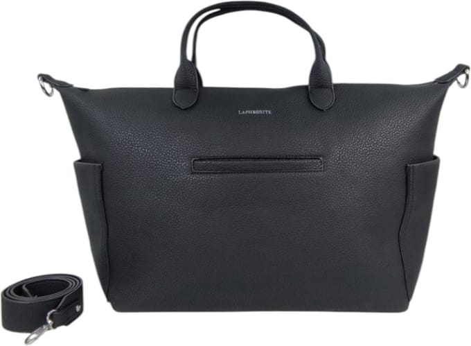 L'aphrodite - shopper - weekendtas - met laptopvak - 14 inch - zwart