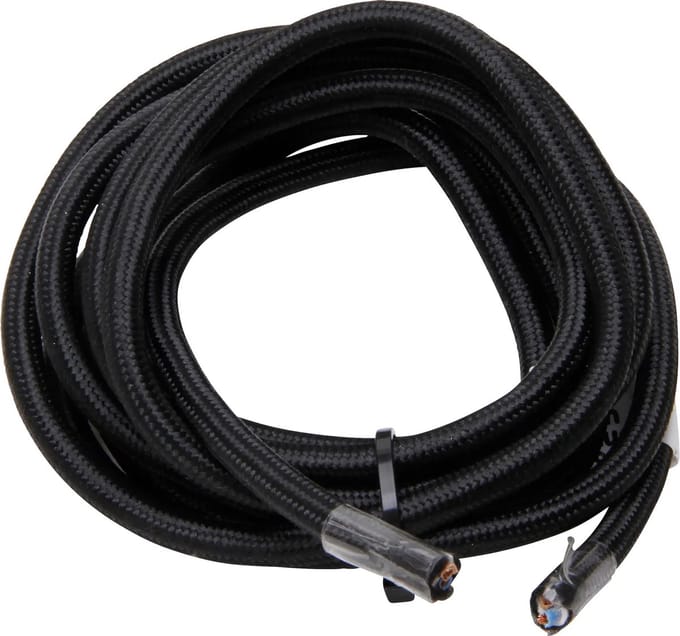 Kopp textielsnoer - 2 x 0.75 mm² - 2 meter - Zwart