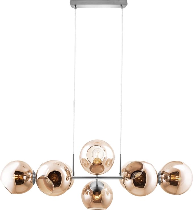 Globo - hanglamp - PILAR - amberkleurig - glas - E27 - 31240823