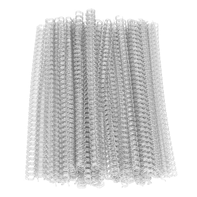 100 stuks Dubbele Lus Draad Binding Rug 20 Vel Capaciteit 3:1 Steek 34 Schakels 6,4 mm Diameter Set Kit white