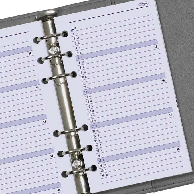 Kalpa 6217-27 170 x 95 mm Personal Agendabinder Vulling Week NL EN 2027