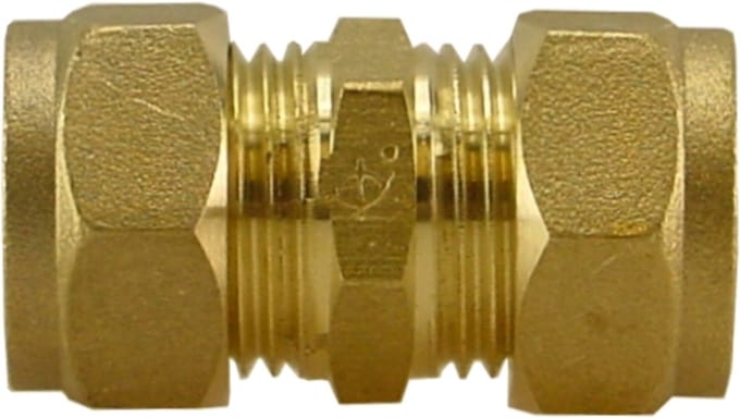 Rechte knelkoppeling 12x12mm