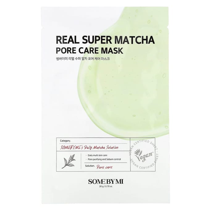 Echt Super Matcha Porie Verzorging Schoonheidsmasker, 1 Vel, 20G(0.7Oz) beige