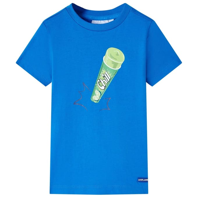 vidaXL - Kindershirt - 128 - felblauw
