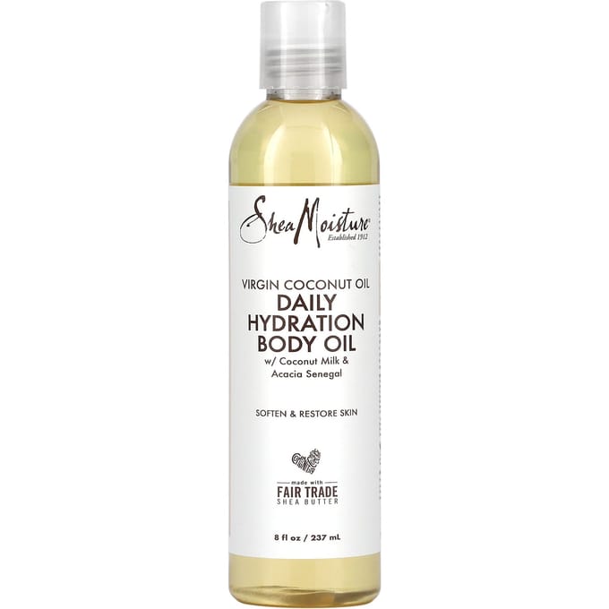 100% Onbewerkte Kokosolie, Dagelijkse Hydraterende Lichaamsolie, 8 Fl Oz (237 ml) beige