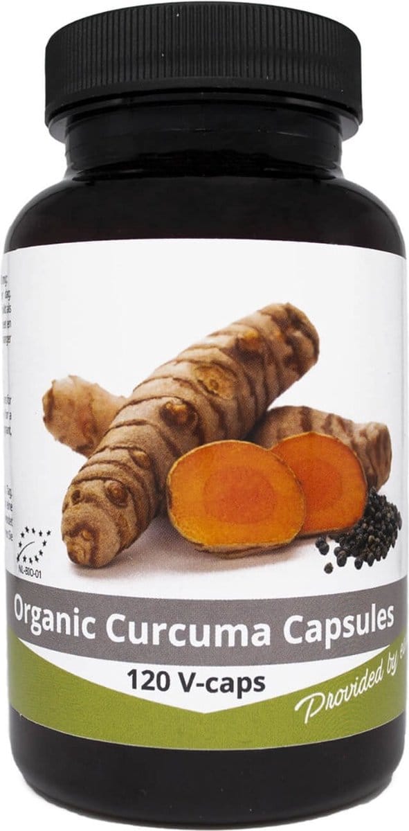Kurkuma Capsules met Zwarte Peper - 120 Capsules - 600mg - Biologisch gecertificeerd - Nutrikraft