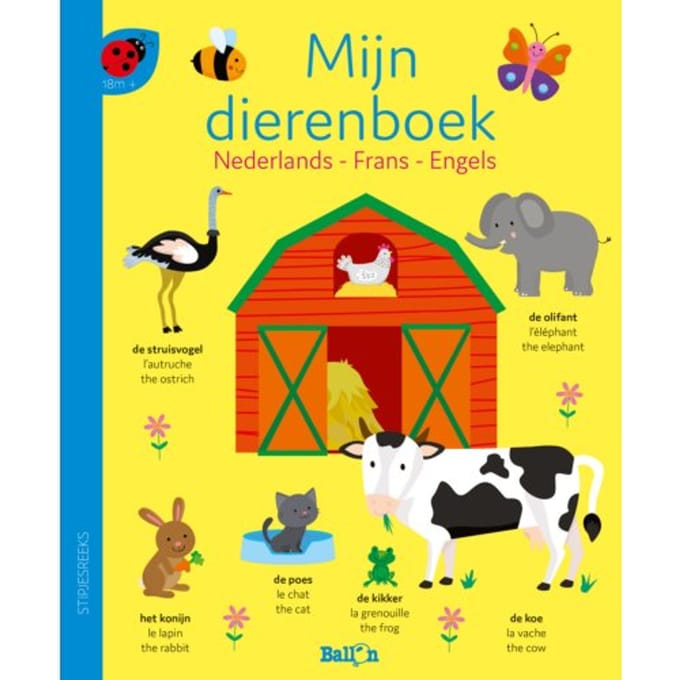 Mijn Dierenboek - Nederlands, Frans, Engels - Stipjesreeks