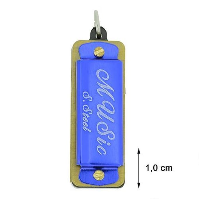 Blinx Jewels Stalen Hanger Harmonica Blauw