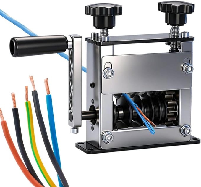 Schrootstripper - Draadstripmachine - Efficiënt Strippen - Industriële Kwaliteit - 1-17mm - Zilver