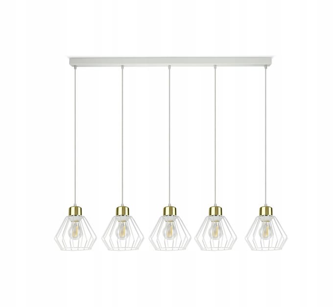 Glam Lamp Zilver Wit LED - Stijlvolle Plafondlamp met Gouden Accent