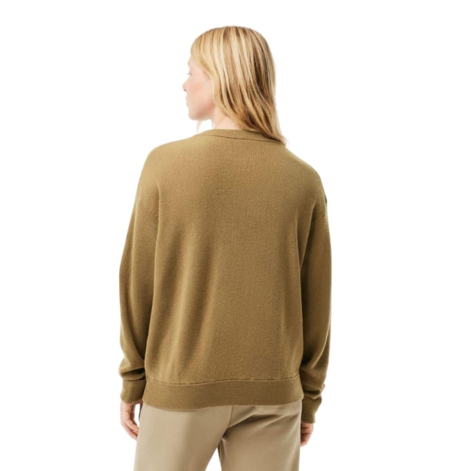 Lacoste Dames/Dames Gekaarde Moss Stitch Relaxed Fit Trui (Bruin)