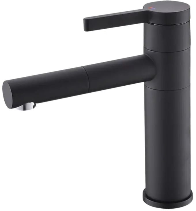 BNF605B Wastafelkraan mat zwart messing, collectie Céphise