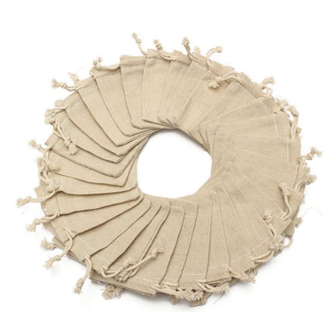 50 Stuks Natuurlijke Jute Zakjes Linnen Zakjes Zakken met Trekkoord Jute Zakken Herbruikbaar beige