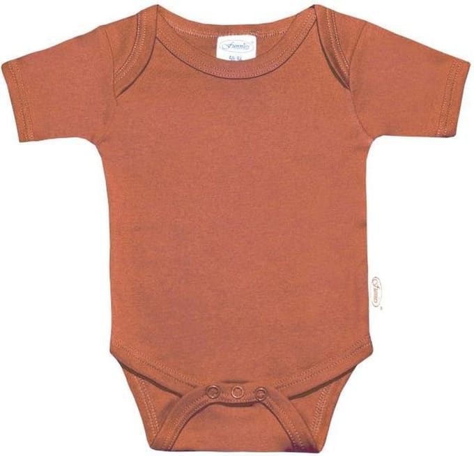 Funnies basic baby Romper - Roest| 100% Katoen | Maat 50/56