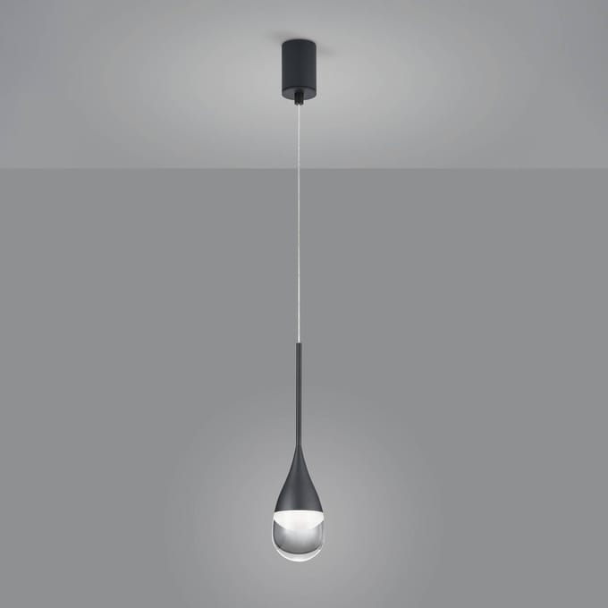 Helestra Deep LED hanglamp, mat zwart