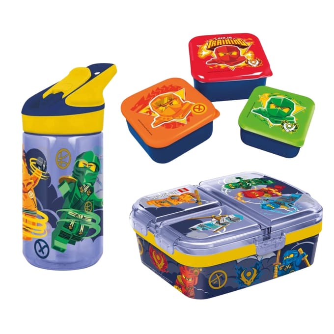 Lego lunchset; lunchbox, snackbox en drinkfles