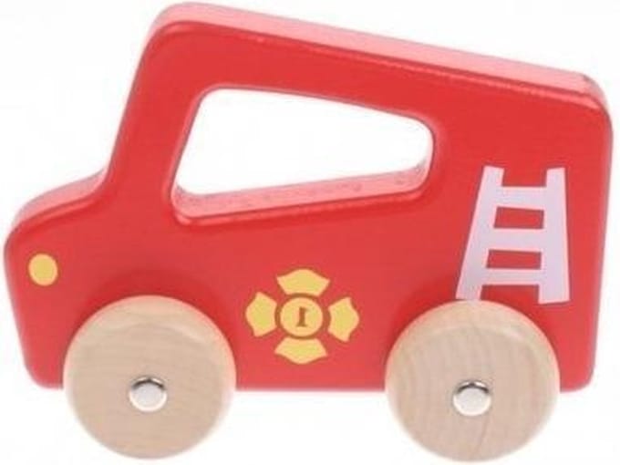 Jouéco Houten Auto 16 Cm Rood