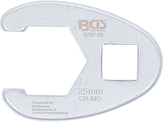 BGS Vierkante moersleutel aandrijving 12,5 mm (1/2") SW 25 m...