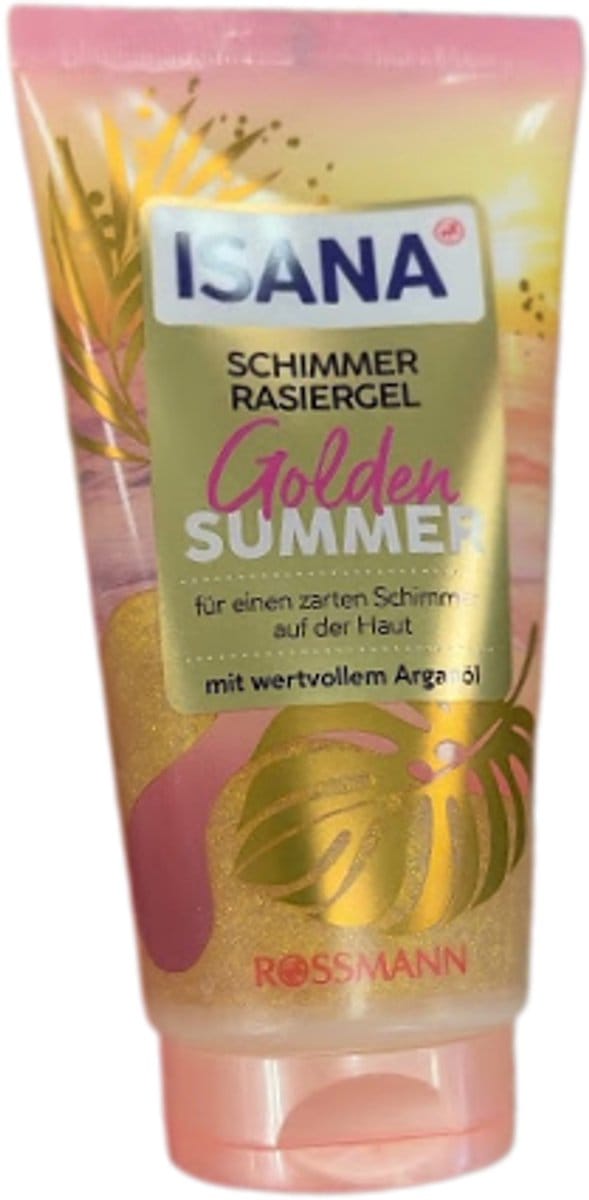 Isana Shimmer Scheergel - Golden Summer | 1x 150ml - Met Arganolie - Glittereffect
