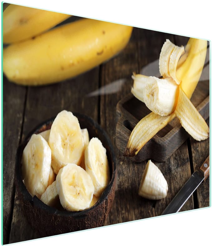 TMK ArtDeko - Snijplank Glas - 52x30 cm - Bananenprint - Antislip