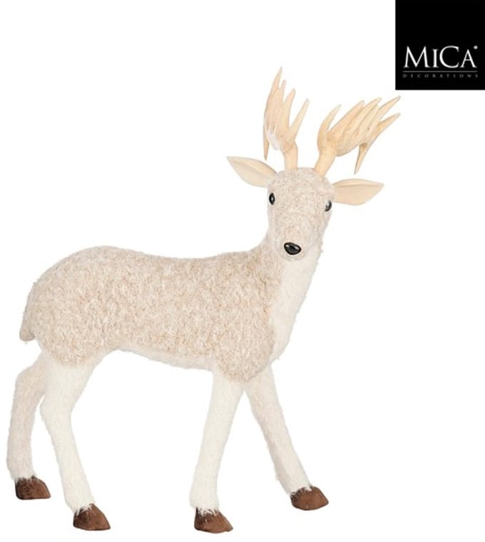 Mica Decorations - Decoratie Hert - 40 x 24 x 55 cm - Beige