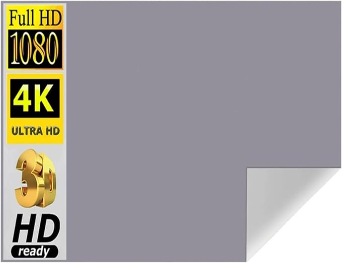 Projectiescherm Doek - Reflectief Scherm - Thuisbioscoop Creëren - Hoge Helderheid - 110 Inch - Wit