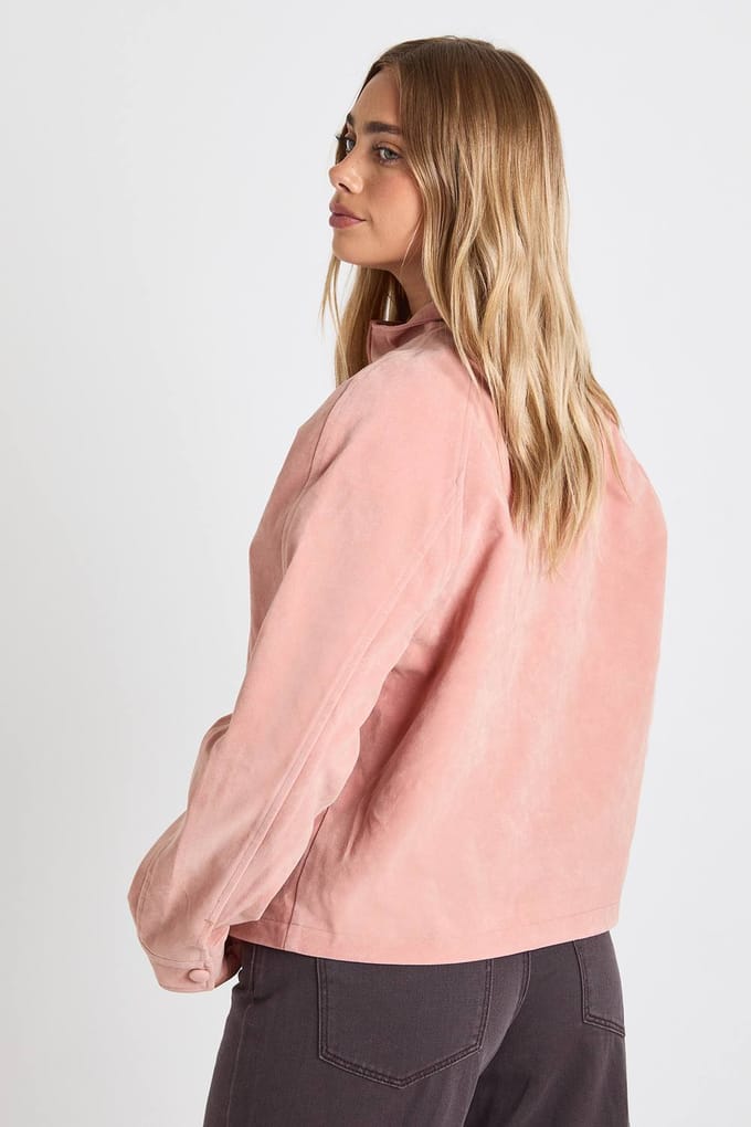 boohoo Dames Bomberjack van nep suede | Pink | Maat: 8