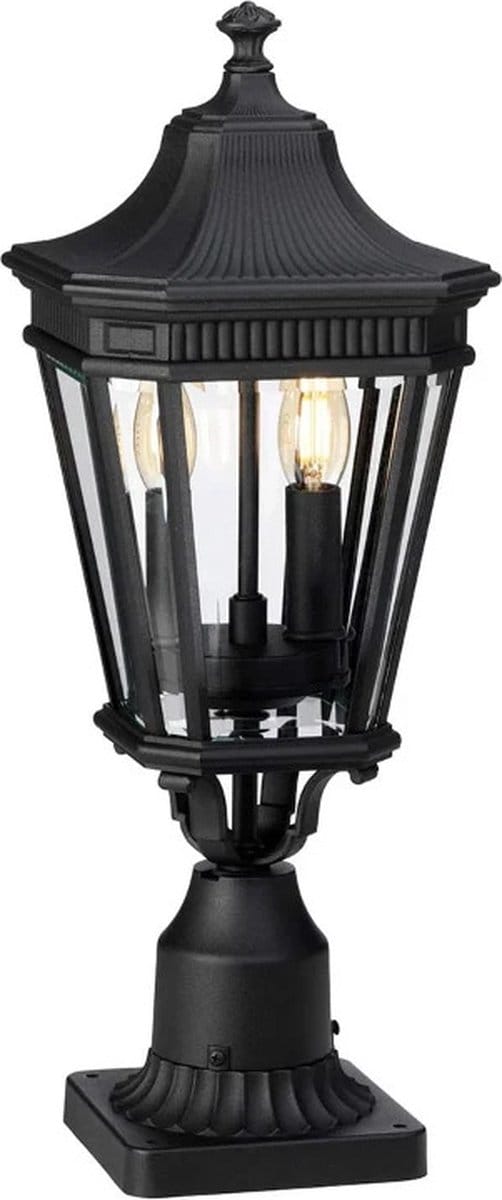 Feiss Mini LED Tuin Pilaar Cotswold Lane | 2X E14 Max 60W | IP44 (Outdoor) | Black