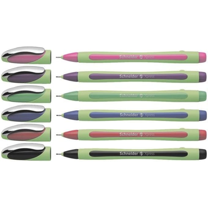 Schneider Schreibgeräte Fineliner Xpress 08 Karton-Etui 6 Stück 190086 Rollerballpen 6 stuk(s)