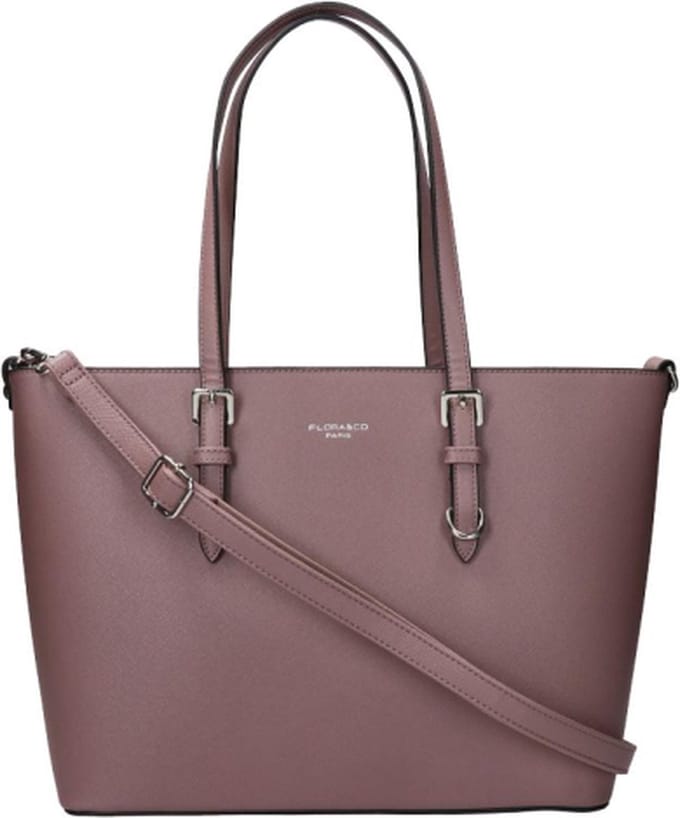 Flora & Co Nora Grote Schoudertas - Dames - Imitatieleer - Vieux Pastelroze